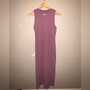 Lululemon All Aligned Ribbed Midi Dress in Velvet Dust Pink Size 6